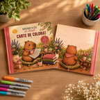 Prezentare completa a cartii de colorat Momente de liniste Pipo Paper, cu imagini ale copertei, spatelui, cotorului, grosimii si paginilor interioare. O carte de colorat pentru copii si adulti, potrivita pentru relaxare sau cadou.