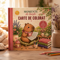 Carte de colorat Momente de liniste de la Pipo Paper, cu coperta ilustrata si desene adorabile pentru copii si adulti. Ideala pentru relaxare, creativitate si momente linistite petrecute colorand.