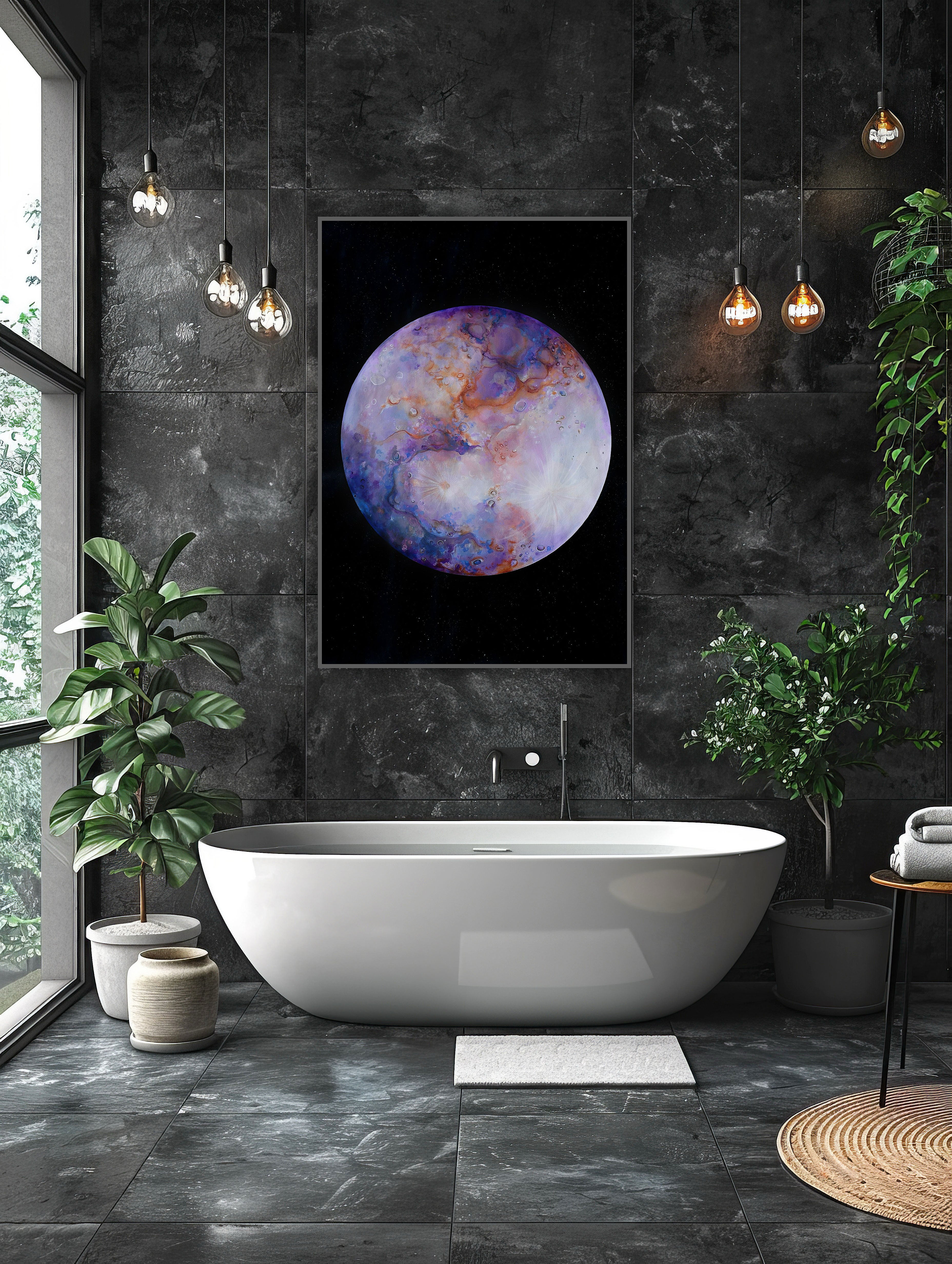 Artă decorativă cosmică, print premium cu efecte vizuale inspirate de univers