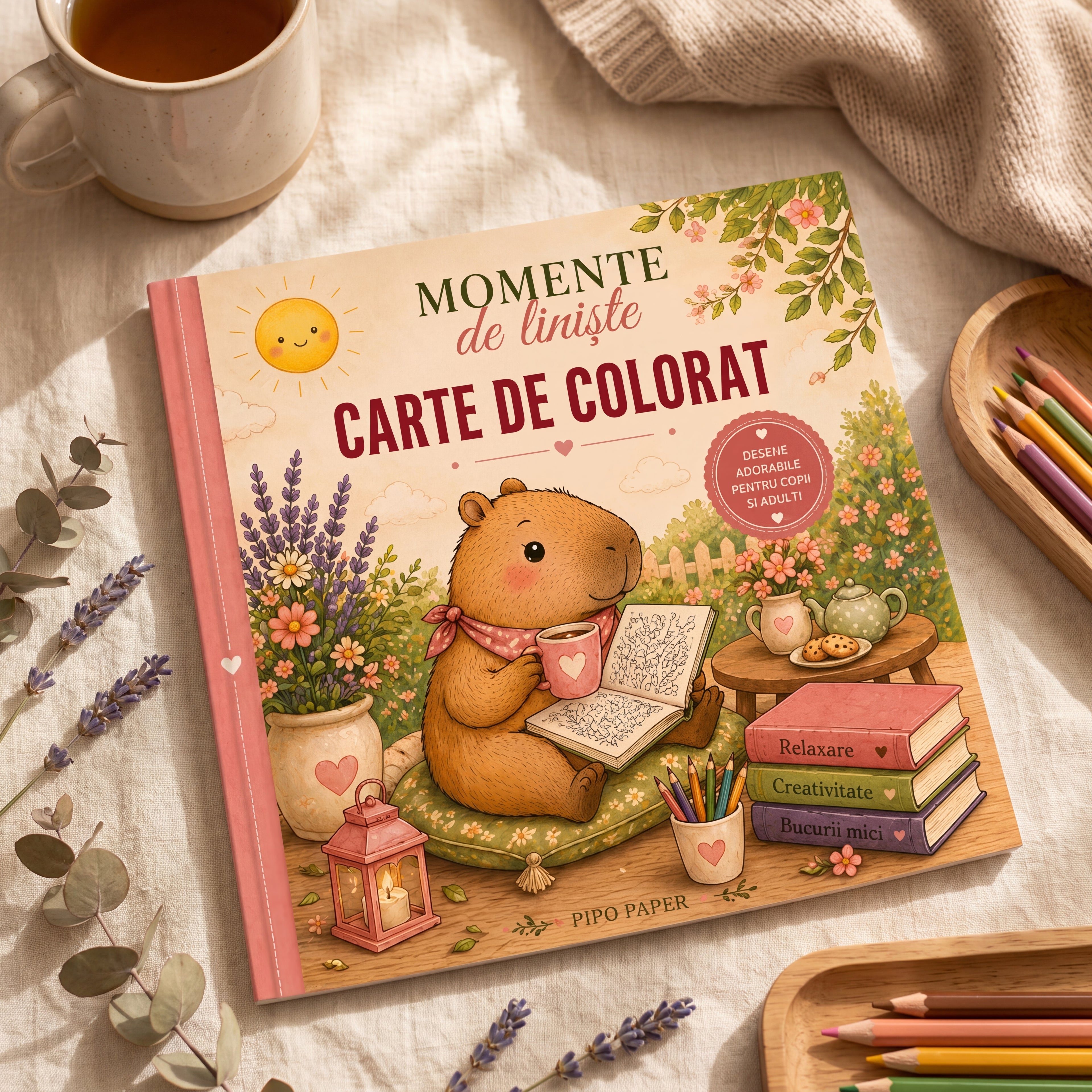 carte de colorat cu personaje adorabile, aimale dragalase